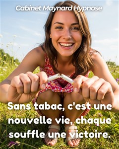 photo d'une femme heureuse non fumeuse qui casse sa cigarette en deux